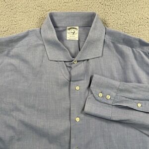 Brooks Brothers Shirt Mens‎ 17-34 XL Blue Long Sleeve Button Down Regent Casual